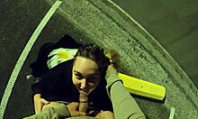 Катяс прави секс на открито, заснет на камера и поглъща спермата